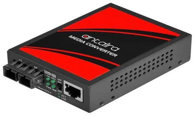 Main image of Antaira FCU-2802SC-S10 - 10/100/1000TX To 1000LX Media Converter, Single-Mode 10KM, SC Connectors