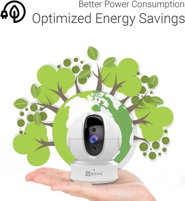 Alt view image 10 of 20 - EZVIZ C6CN 1080p - Indoor Pan/Tilt WIFI Security Camera, 360 Degree Full Room Coverage, Auto Motion Tracking