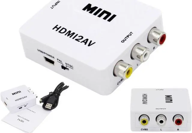 Main image of HDTV Mini Composite 1080P HDMI to 3RCA audio Video AV CVBS Adapter Converter