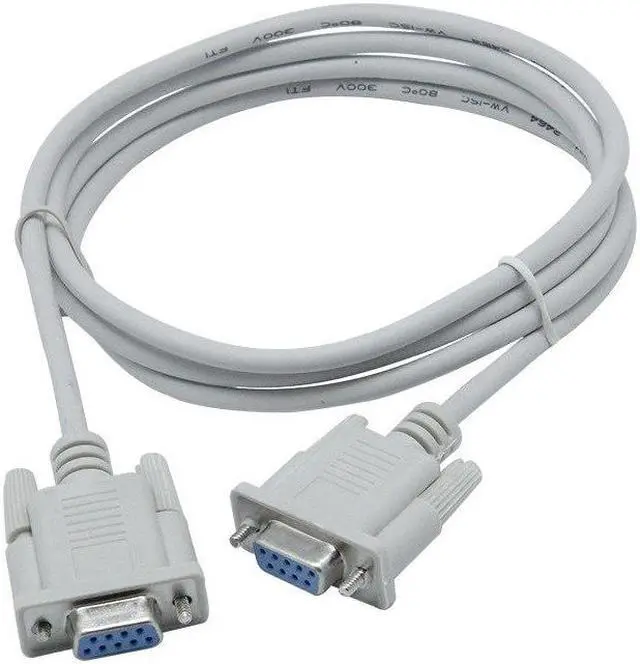 Alt view image 4 of 6 - DB9F to DB9F 9 Pin Female to Female DB9 Connector Serial Null Modem Cable RS232 to RS-232 Extension Cable 9Pin Adapter Cable