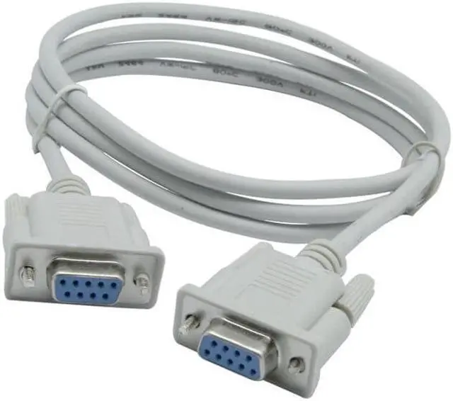 Alt view image 6 of 6 - DB9F to DB9F 9 Pin Female to Female DB9 Connector Serial Null Modem Cable RS232 to RS-232 Extension Cable 9Pin Adapter Cable