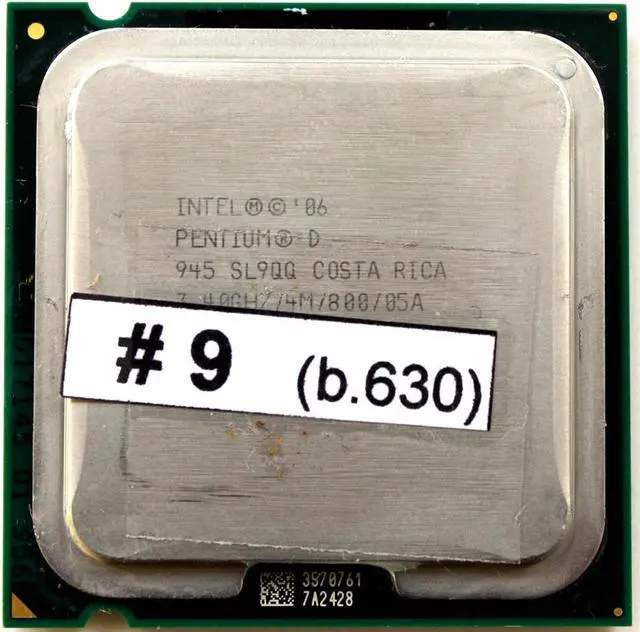 Alt view image 2 of 4 - INTEL Sl9Qq Pentium D 945 3.4Ghz 4Mb L2 Cache 800Mhz Fsb Socket Lga775 Processor Only