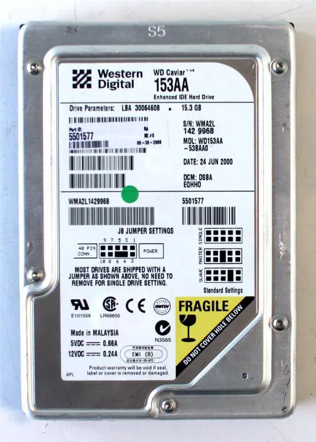 Main image of HDD, 15.3GB, 30064608, DSBAEQHH0, 5501577, Part ID:5501577