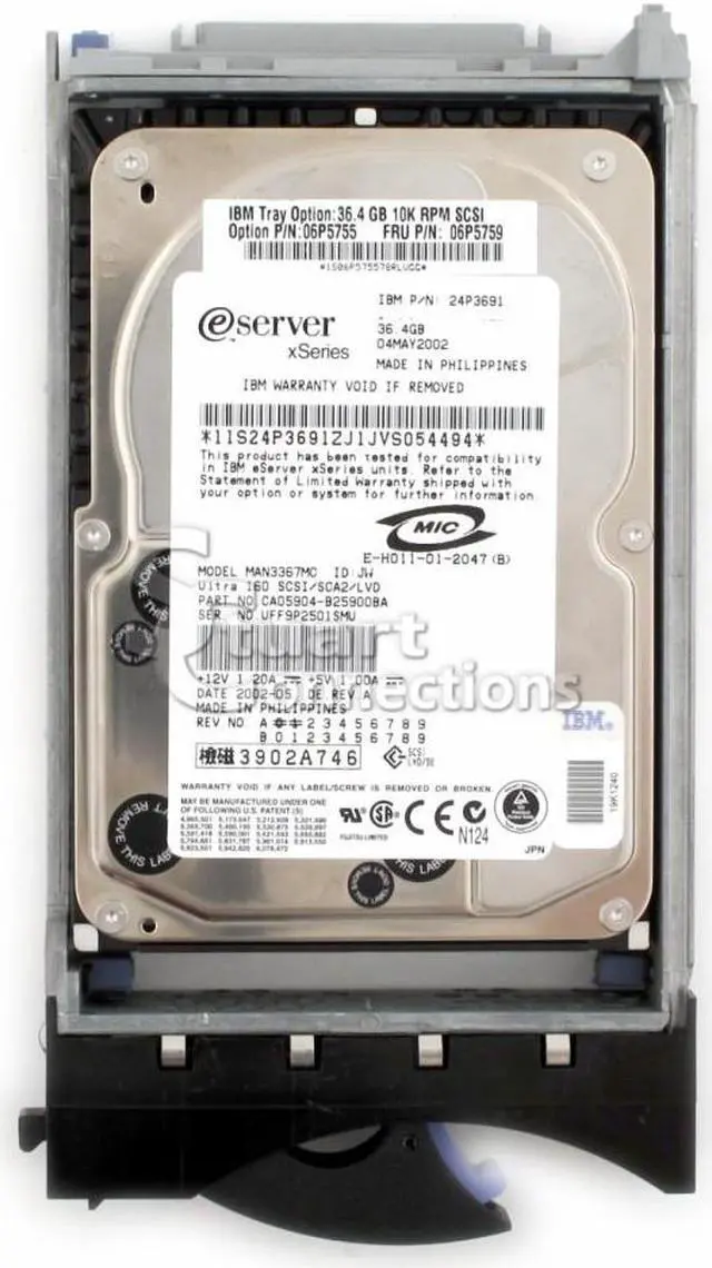 Alt view image 2 of 3 - IBM 06P5755 36.40 GB Hard Drive - 3.5" Internal - SCSI (Ultra160 SCSI)