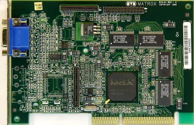 Main image of G+/PROA/8BI/20 - MATROX 8MB AGP VIDEO CARD, 815-01 REV A, MGA-G100A-E PROCESSOR