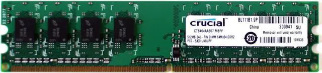 Main image of MEMORY 512MB 240-PIN DIMM 64Mx64 DDR2 PC2-5300 UNBUFF
