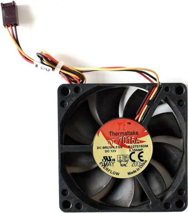 Main image of FAN, THERMALTAKE TT-7015A DC BRUSHLESS R127015DM DC12V 0.15A, 3-WIRE, 70x15mm