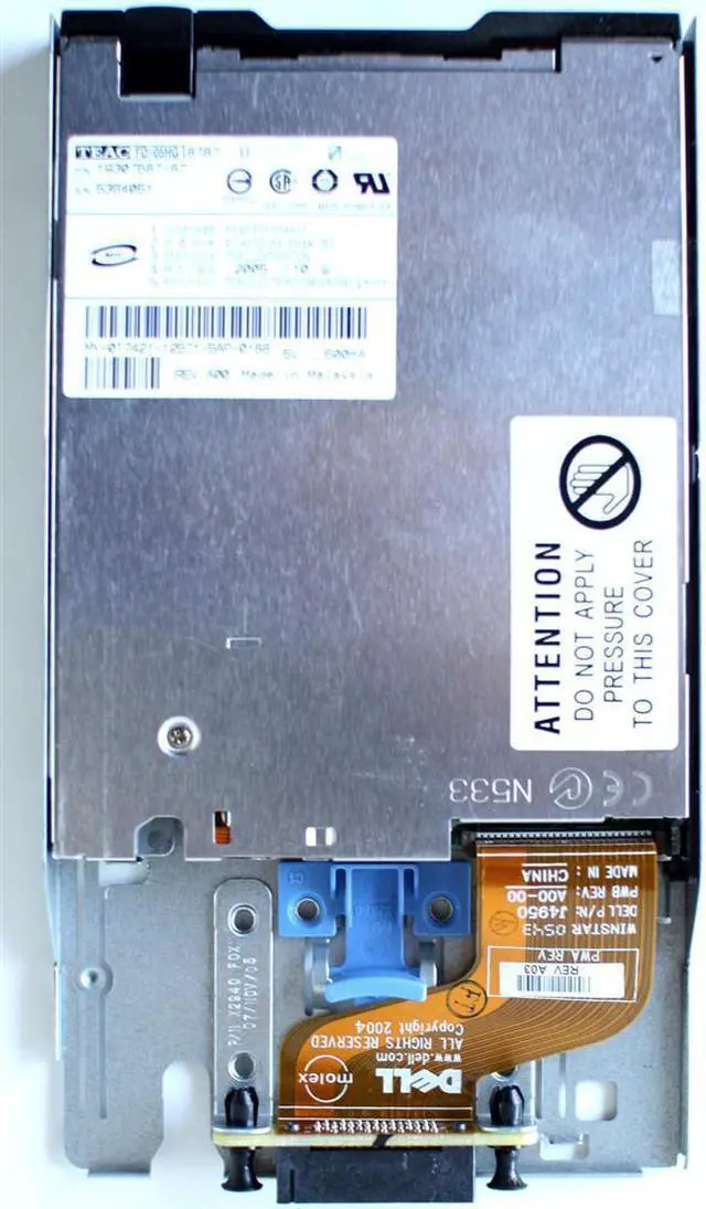 Main image of TEAC FD-05HG FLOPPY DISK DRIVE P/N 19307587-87, MY-0T7421-12571 REV A00 (BLACK), W/ TRAY
