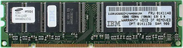 Main image of MEMORY 128MB KMM366S1623CT-GL PC100-322-620, 168P, 01K1148