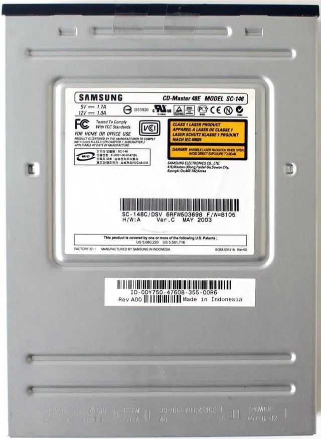 Main image of CD-ROM Drive, CD-Master 48E SC-148, ID-00Y750 REV.A00 (Black)