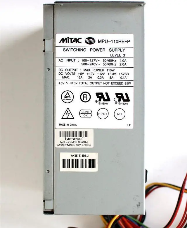 Main image of 110W POWER SUPPLY MPU-110REFP, 319235-001