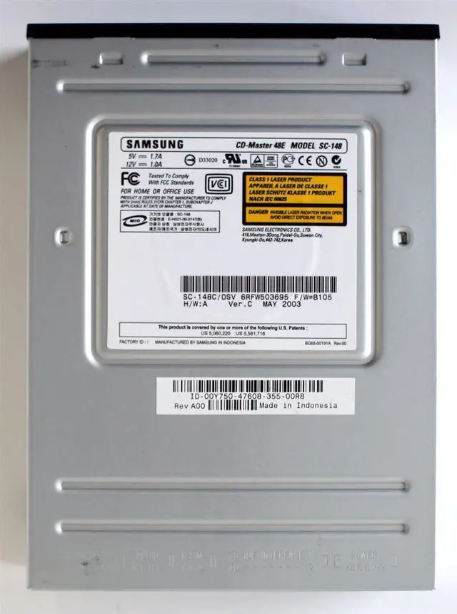 Main image of CD-ROM Drive, CD-Master 48E SC-148, DELL ID-00Y750 REV.A00 (Black)