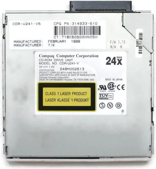 Main image of CD-ROM DRIVE UNIT CDR-U241-V 24X max, 314933-510