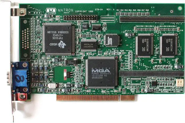 Main image of MATROX 576-04 REV.A PCI VIDEO CARD, FCC ID: ID7057600