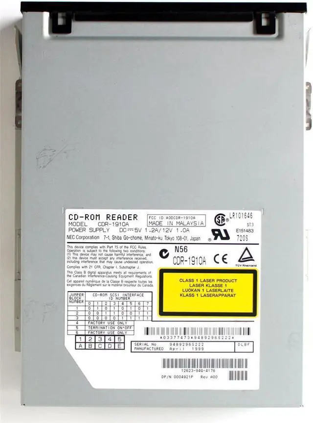 Main image of CD-ROM READER,CDR-1910A,A3DCDR-1910A,DP/N 0004921P REV A00 (Black)