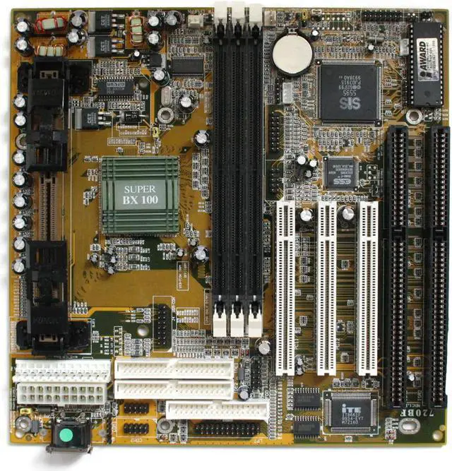 Main image of MB SUPER BX100 720BF REV.1.11, 2X ISA16 3XPCI 3XDIMM, SLOT1, SIS5595