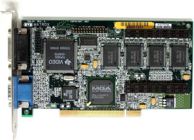 Main image of MATROX MIL2P/4BN/20 4MB 708-04 (REV.A) PCI VIDEO CARD