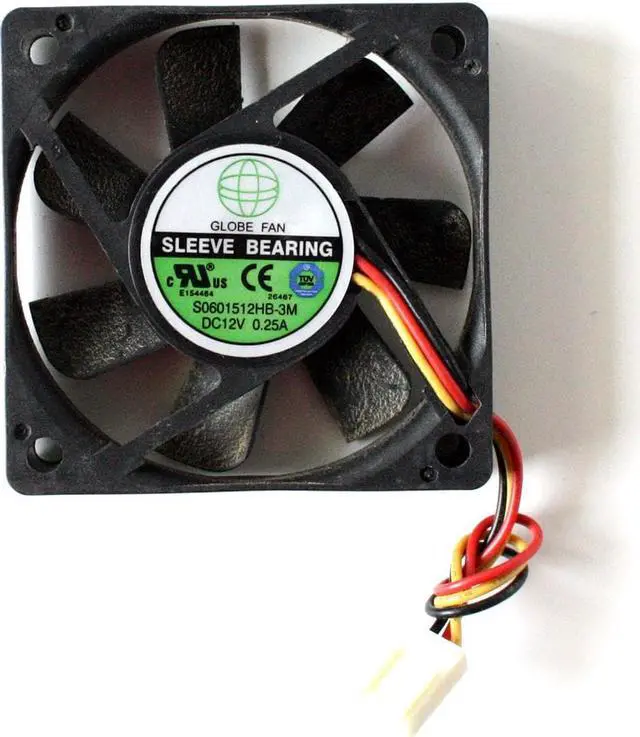 Main image of GLOBE FAN SLEEVE BEARING S0601512HB-3M DC12V 0.25A, 3-WIRE, 60x15mm