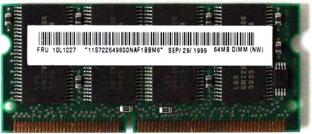 Main image of LAPTOP MEMORY, 64MB RAM FOR IBM THINKPAD 390 LAPTOP 10L1227, GMM2649228CTG-10KI