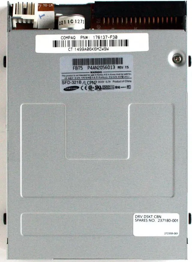 Main image of SFD-321B /LCPN2 1.44MB 3.5\'\' FDD, FBT7 REV.T5, 176137-F30, 237180-001 BLACK