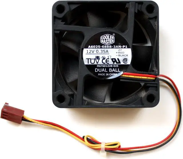 Main image of COOLER MASTER A6025-68BB-3AN-P1 FAN 12V 0.35A MGT6012UB-025 DUAL BALL,60x60x25 mm