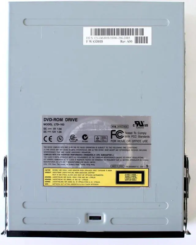 Main image of DVD-ROM DRIVE, Lite-On LTD-163, DELL 04M909 GDHB REV.A00 (Black)