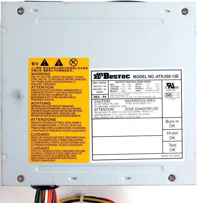 Main image of 250W POWER SUPPLY ATX-250-12E REV.P4