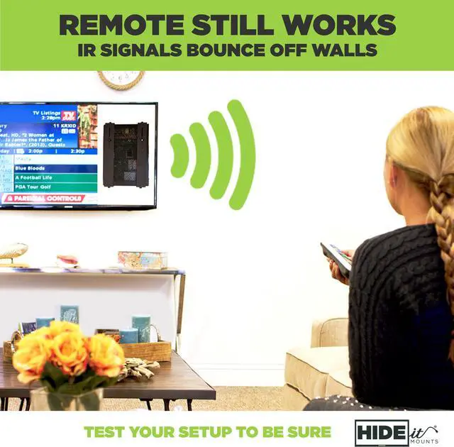 Alt view image 6 of 11 - HIDEit Uni-M Mount - Patented Adjustable Medium Sized Device Wall Mount for Cable Boxes - Made in the USA