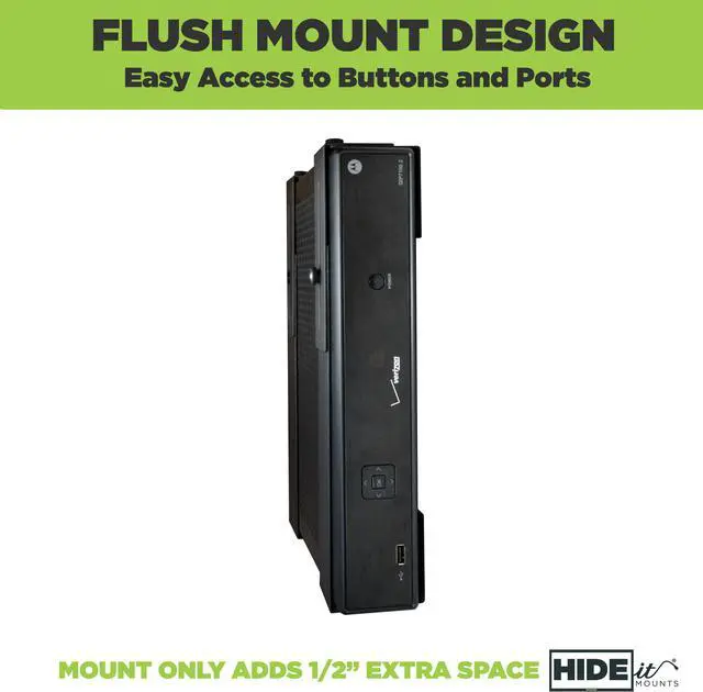 Alt view image 5 of 11 - HIDEit Uni-M Mount - Patented Adjustable Medium Sized Device Wall Mount for Cable Boxes - Made in the USA
