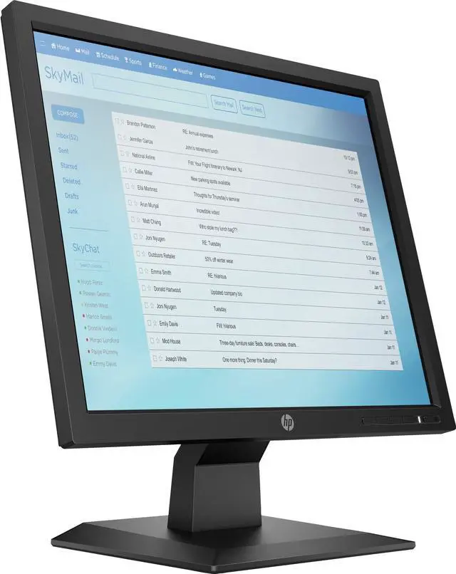 Alt view image 3 of 5 - HP P174 5:4 17-inch LED Display SXGA Nero Used Grade A