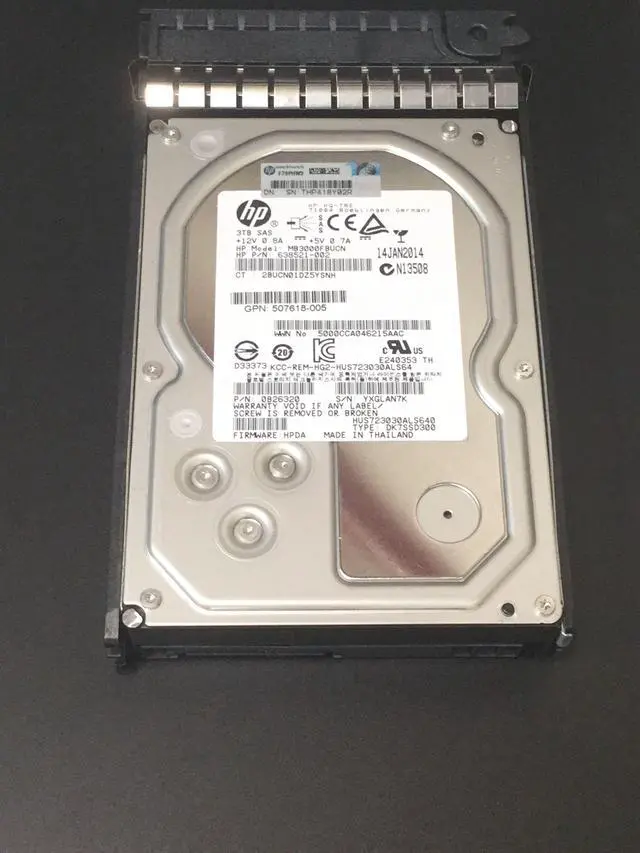 Alt view image 10 of 13 - Hp 625140-001 3 Tb 3.5" Internal Hard Drive - 625030-001, 625031-B21, 652766-B21