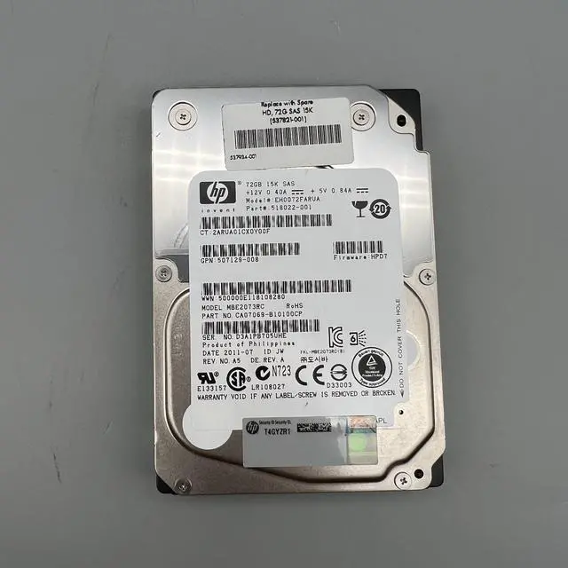 Alt view image 3 of 7 - HP 507129-008 72Gb 15K Sas Dual Port Hard Drive - 507129-008