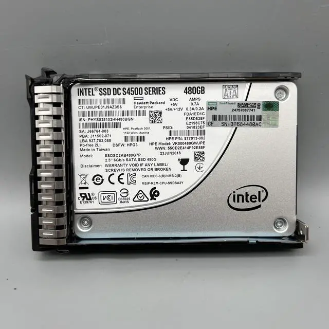 Alt view image 5 of 11 - HP 480 GB 2.5" Internal Solid State Drive - SATA