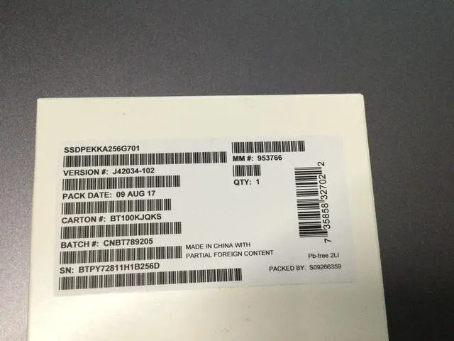 Alt view image 12 of 12 - Intel DC P3100 256 GB Solid State Drive SSDPEKKA256G701 DC P3100 256 GB Solid State Drive