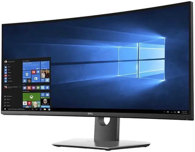 Alt view image 3 of 9 - Dell U3417W 34-inch Ultra Sharp Curved WQHD LED-Lit Monitor - 3440 x 1440 - 1K:1 - 8 ms - 60 Hz - HDMI, USB - Black