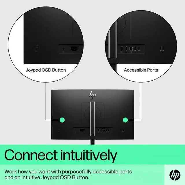 Alt view image 5 of 20 - HP P22h G5 21.5" FHD IPS Monitor 1080p Refresh Rate 5ms GtG Refresh Rate 75Hz Contrast Ratio 1000:1 Stereo Speakers Tilt HDMI DisplayPort VGA - 64W30AA