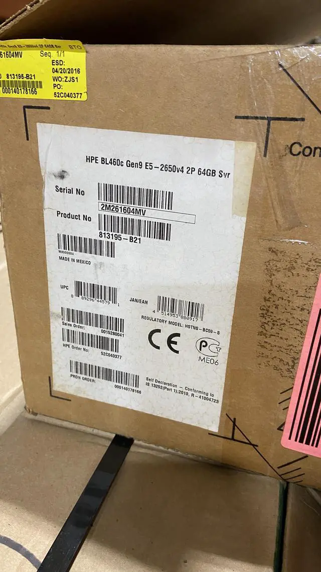 Alt view image 7 of 7 - HP ProLiant BL465c G9 Blade Server System Intel Xeon E5-2650 v4 2.20 GHz 64GB 813195-B21