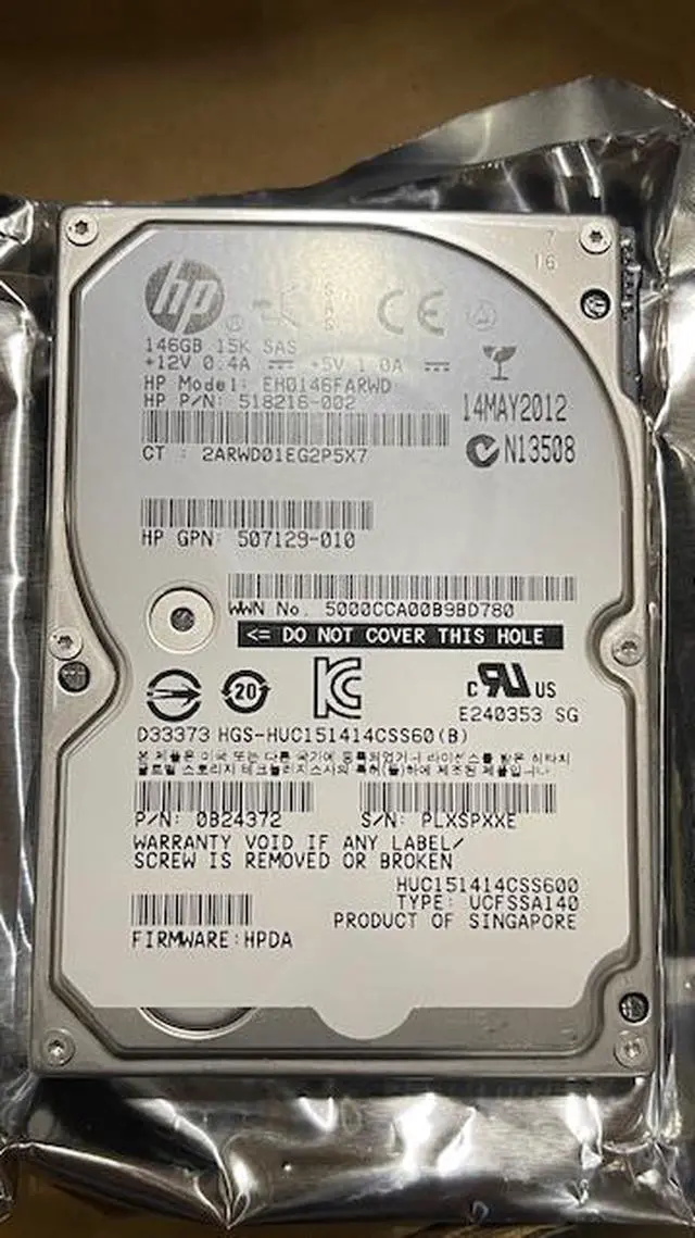 Alt view image 13 of 16 - HP 518216-002 146GB 2.5" 15K RPM SAS HDD Seagate 0B24372 EH0146FARWD