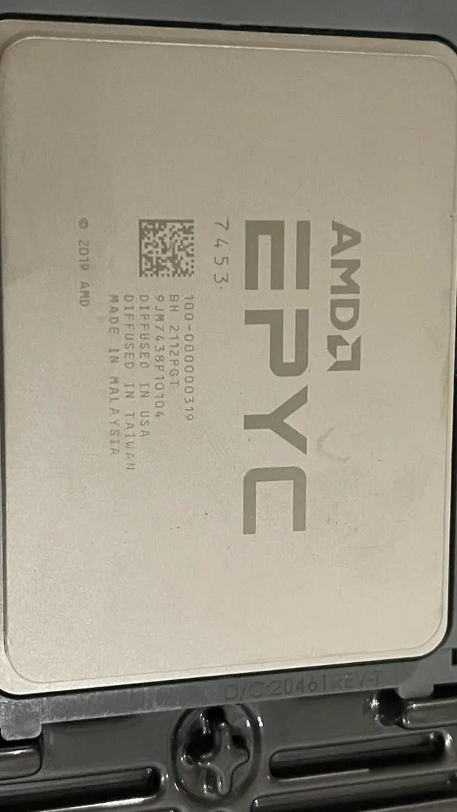 Alt view image 4 of 5 - AMD EPYC 7453 28-Core 2.75GHz SP3 225W Server Processor 100-000000319