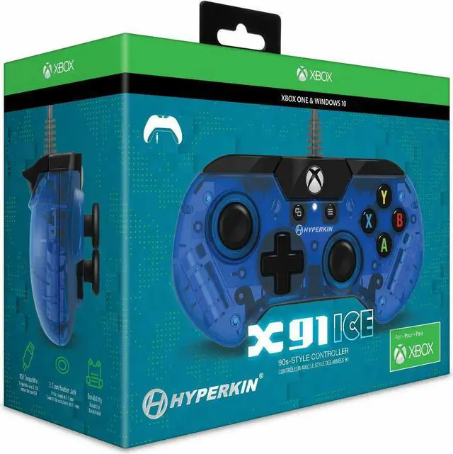Alt view image 4 of 4 - Hyperkin X91 Ice Wired Controller for Xbox One/ Windows 10 PC (Pacific Blue) - Officially Licensed By Xbox