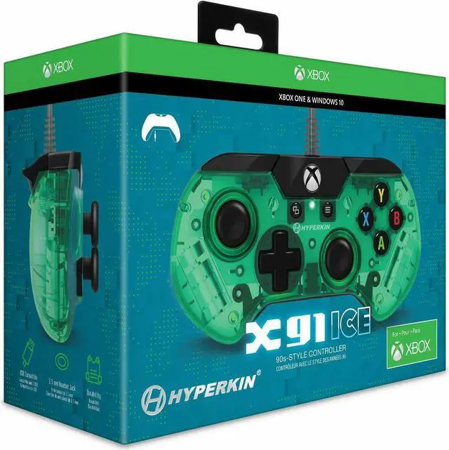 Alt view image 3 of 4 - Hyperkin X91 Ice Wired Controller for Xbox One/ Windows 10 PC (Aqua Green) - Officially Licensed By Xbox