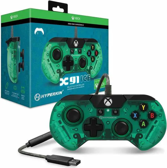 Main image of Hyperkin X91 Ice Wired Controller for Xbox One/ Windows 10 PC (Aqua Green) - Officially Licensed By Xbox