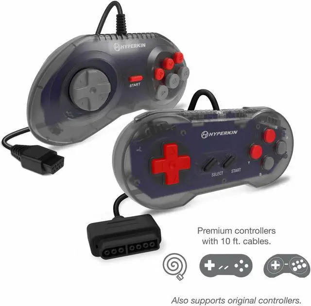 Alt view image 6 of 17 - Hyperkin RetroN 3 HD 3-in-1 Retro Gaming Console for NES, Super Famicom, and Genesis/ Mega Drive (Space Black) - Sega Ge