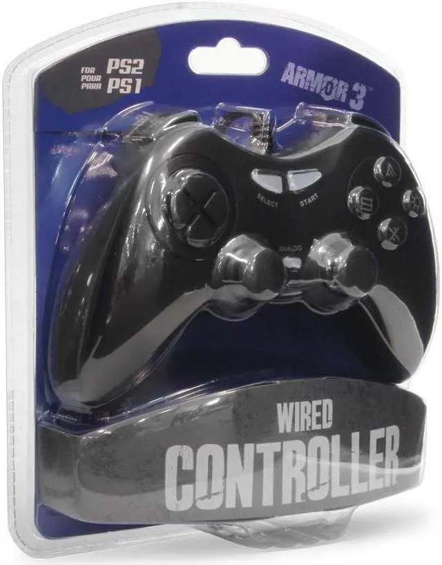 Alt view image 3 of 3 - Armor3 Wired Game Controller for PS2 (Black)