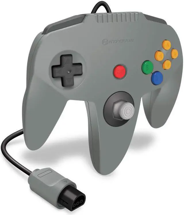 Alt view image 2 of 5 - Hyperkin Nintendo 64 "Captain" Premium Controller For N64 - Gray