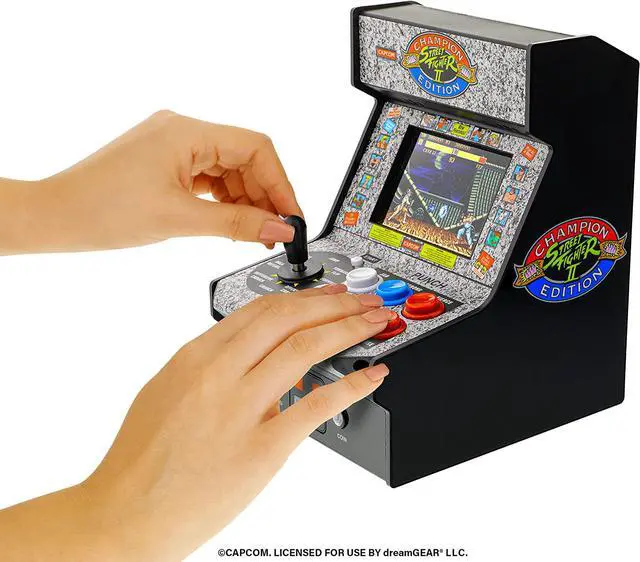 Alt view image 5 of 19 - My Arcade Street Fighter II 2 Champion Edition Micro Player-Fully Playable Includes CO/VS Link for Multiplayer Action, 7.5 Inch Collectible Tabletop Video Game