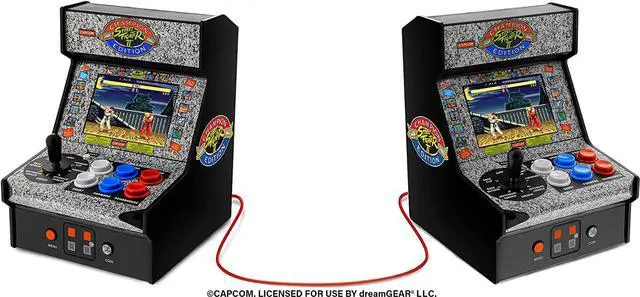 Alt view image 6 of 19 - My Arcade Street Fighter II 2 Champion Edition Micro Player-Fully Playable Includes CO/VS Link for Multiplayer Action, 7.5 Inch Collectible Tabletop Video Game