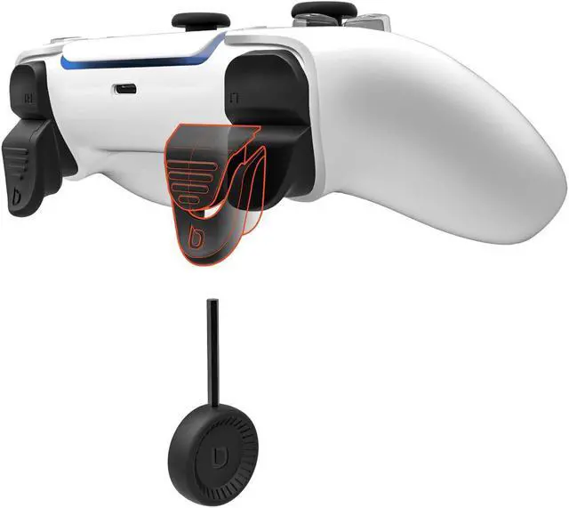 Alt view image 2 of 10 - Bionik Quickshot Custom Texture Trigger Stops Locks for PS5 Controller