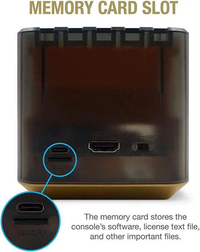 Alt view image 4 of 15 - Hyperkin RetroN Sq: HD Gaming Console for Game Boy/Color/ Game Boy Advance (Blackgold) - Game Boy Advance