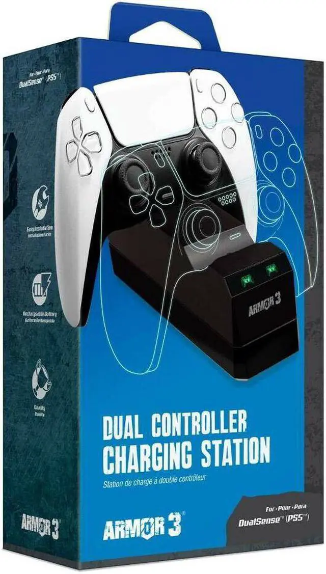 Alt view image 5 of 5 - Armor3 Dual Charging Dock Charger for PS5 DualSense Controllers